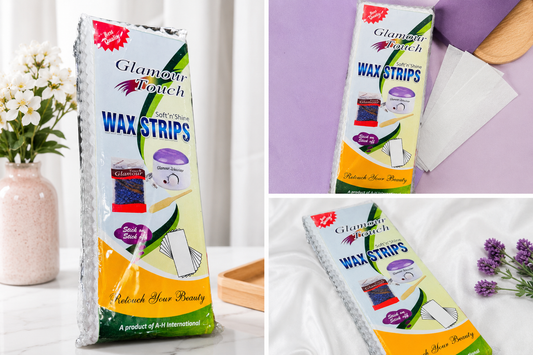 Glamour Touch Soft n' Shine Wax Strips Kit | Hair Removal Waxing Strips for Face & Body